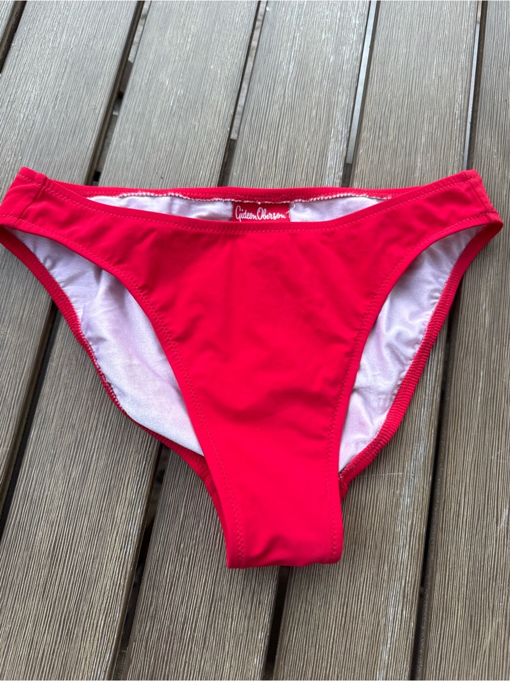 Gideon Oberson Red Bikini Swim Bottoms Size 10